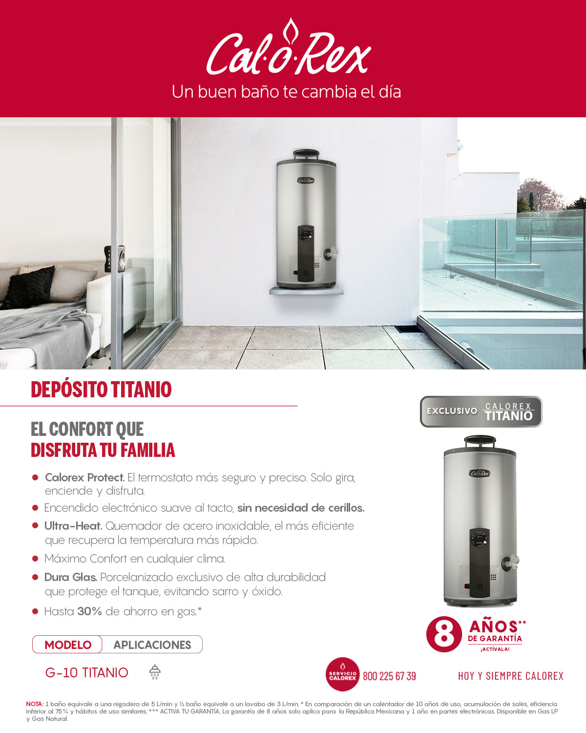 Calentadores de Agua de Depósito Titanio Calorex Home Depot México